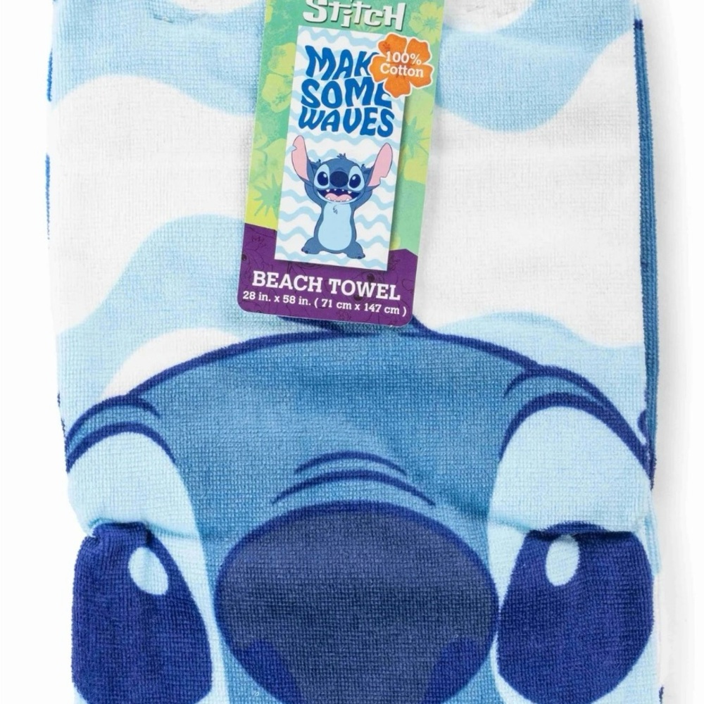 2 (TWO) -Lilo & Stitch His & Hers Towel Set – Pink & Blue Disney Bath Towels NWT